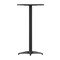 Flash Furniture 23.25 in L, 23.25 in W, 45 in H, Aluminum, Stainless Steel Top, Black TLH-059A-BK-GG - alternate 7